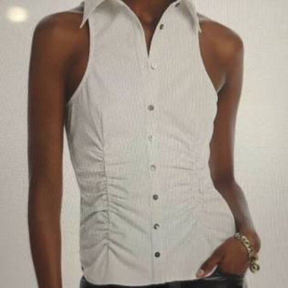 NWT - Cinq A Sept Rosalia Ruched Sleeveless Top - Size M - Picture 1 of 4